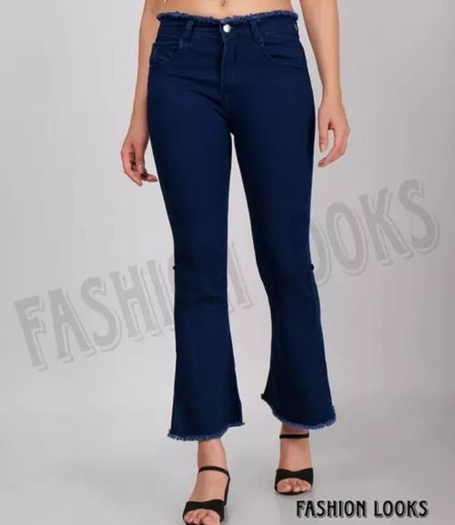 FASHION LOOKS Beauty Women's Bell Bottom Wild Leg Bottom Jeans for Women
