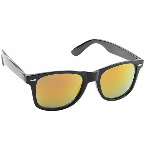 Yellow Lens Black Frame Wayfarer Sunglasses for Men and Women