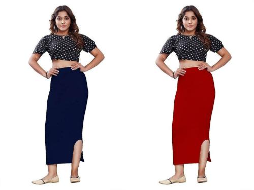 POOJARAN SAREE Cotton Lycra Saree Shapewear Petticoat for Women, Stretchable Saree Shaper Petticoat Inskirt, Shape wear Dress for Saree, Skirts