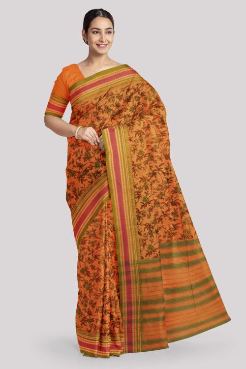 COTTON KHADI PRINT SAREE