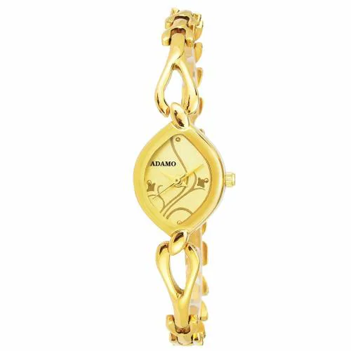 ADAMO Enchant Gold Dial Women's & Girl's Watch 2455YM04