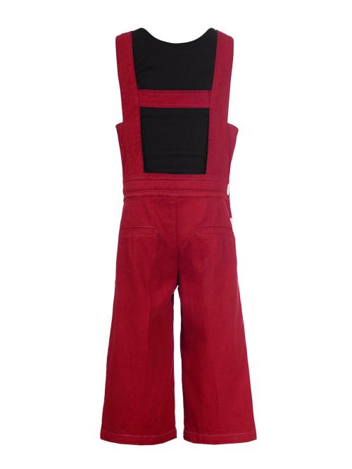Naughty Ninos Girls Overdyed Maroon Dungaree Pants
