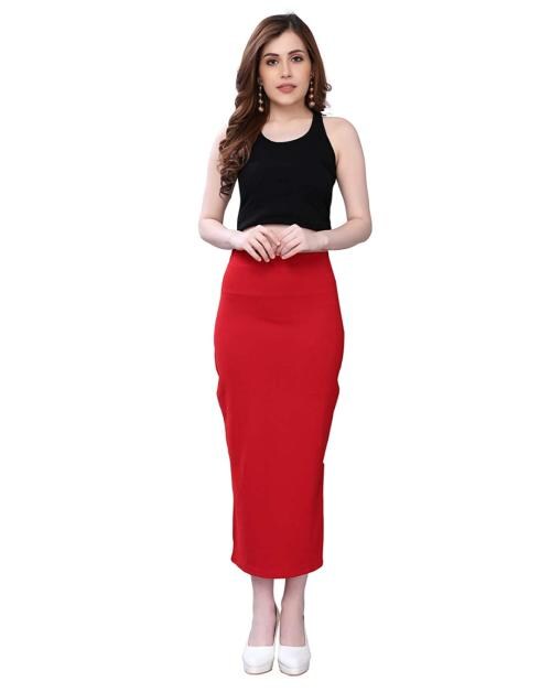 Buy Nena Fashion Women's Lycra Full Elastic Saree Shapewear Petticoat ...