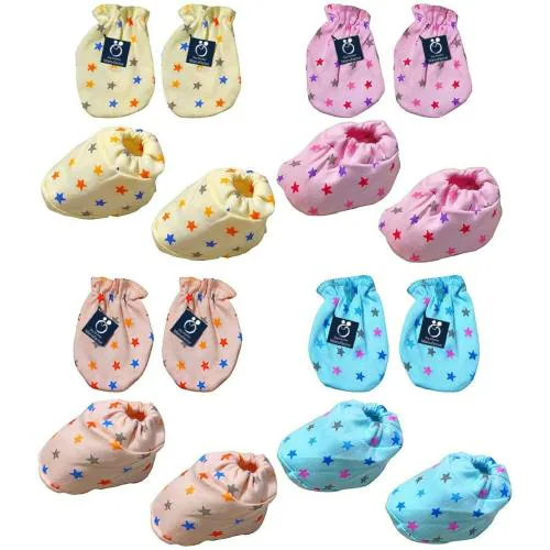 BIGMOTHERS Newborn baby mitten/socks set (4 hand mitten, 4 leg mitten)