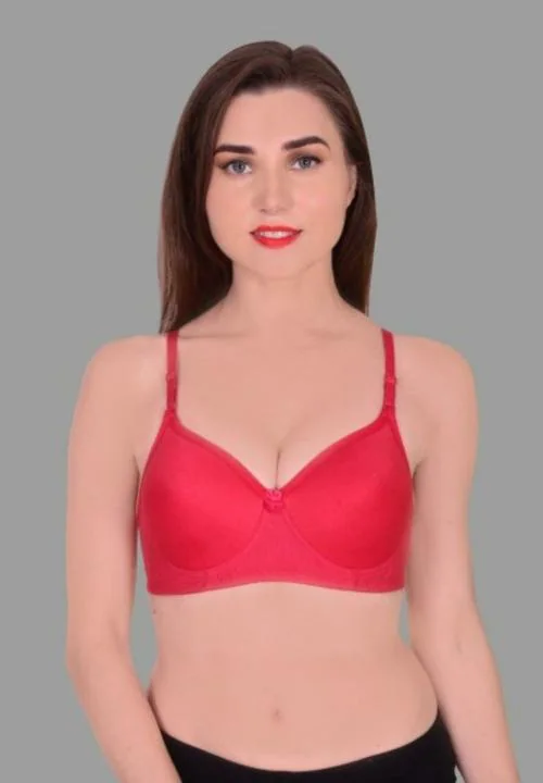 BYGROW Pink Lightly Padded Cotton Blend T-Shirt Bra (Size 40 B)