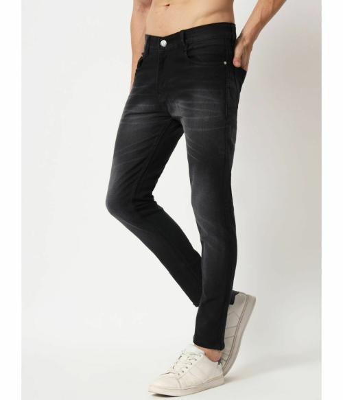 CORIDO Dark Grey Slim Fit Stretchable Denim Jeans for Men