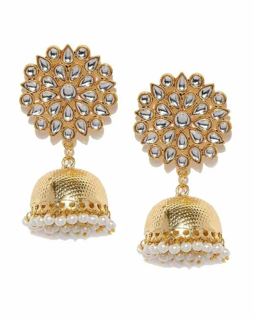 Kord Store Traditional Gold Plated Jhumki Earring for Women