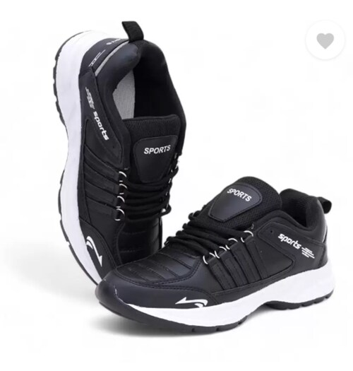 MK STYLE Running,Walking & Gym Shoes with Eva Sole Extra Jump Casual Sneaker Shoes for Men's & Boy's (Black)