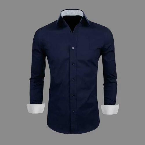 Qlonz Store Men Full Sleeve Collar Solid Casual Shirt | Mens Shirt | Shirts for Men | Shirts