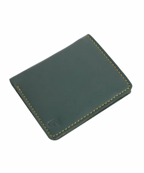 Fronto Modern Trending Green Genuine Leather Slim Wallet for Boy's