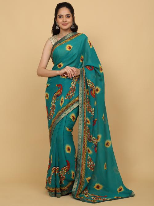 Anuradha Sarees Women's Daily wear Bollywood Saree (_Green_Regular)