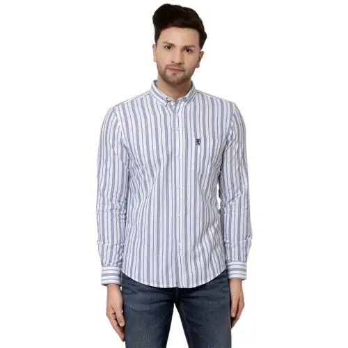 Red Tape Men's White Stripe Shirt