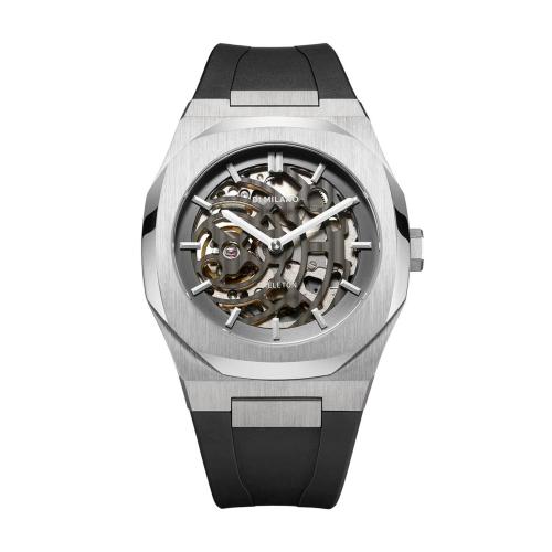 D1 Milano Skeleton Analog Black Dial Men's Watch-SKRJ01