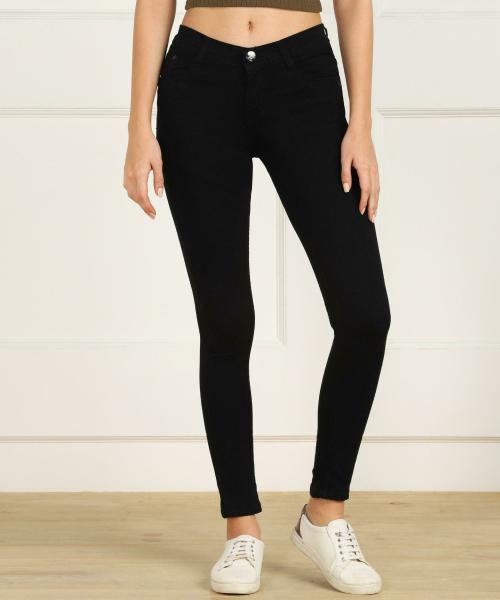 Nifty Women Black Solid Denim Jeans