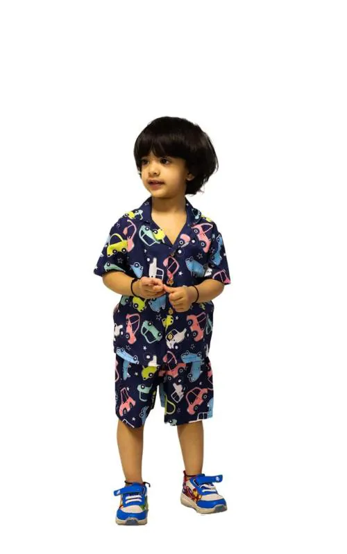 Unbind Baby Boys And Girls 90 Percent Polycotton, 10 Percent Viscose Remote Clothes Set Half Sleeve Top Bottom Cord Set