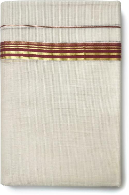 VAIRAVAA TEX Men Maroon Solid Pure Cotton Dhoti