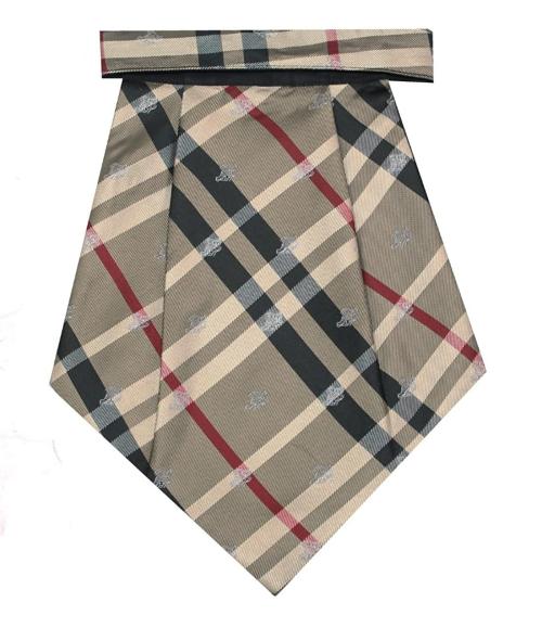 TIE STUDIO Men Brown and Red Printed Polyester Cravat