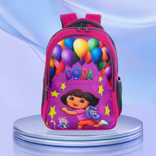 Myron Large 35 L Backpack Dora the Explorer 1st/2nd/3rd/4th & 5th Class Light weight Trendy for Girls (Pink)