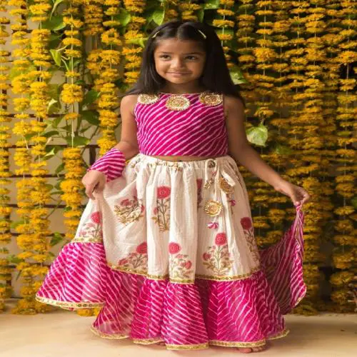 JB Fashion Enchanting Kids Lehenga Choli Sets: Perfect Blend of Tradition and Elegance (Pink) Size: 8-9 Y
