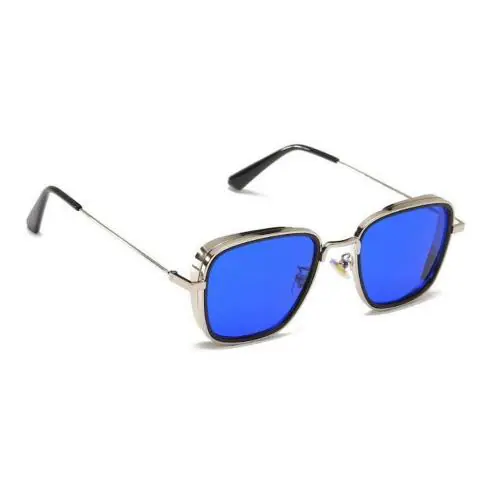 Kabir Singh Inspired Lightweight Sunglasses for Men and Women (Silver-Blue)