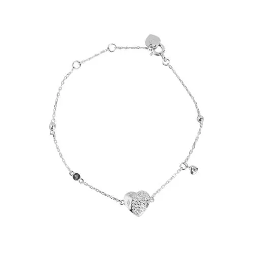 Zavya Sterling Silver Cubic Zirconia Rhodium-Plated Bracelet (Womens)