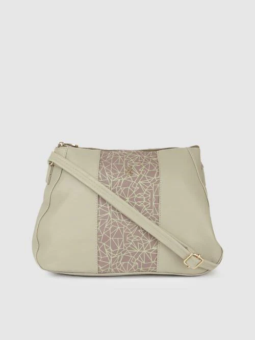 Baggit sage green Polyurethane (PU) Sling Bag For Women