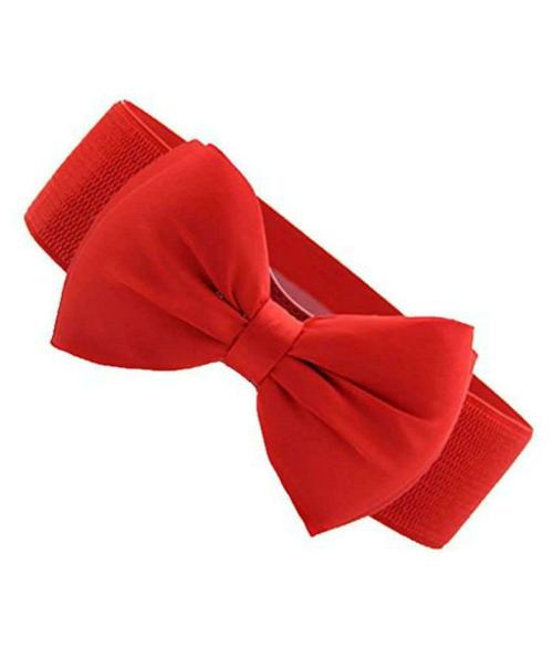 Luksoft Women Red Satin Waist Belt (Free Size)
