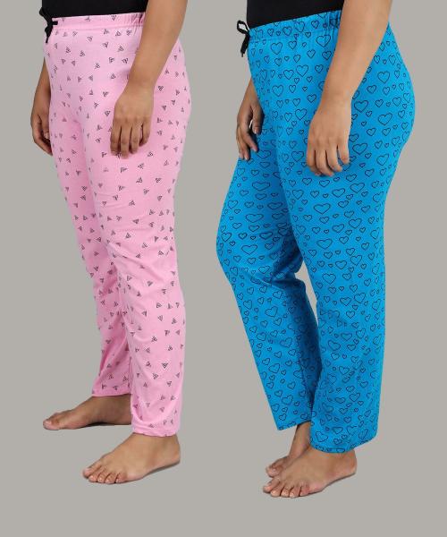 Christy World Women Multicolor Printed Pack of 2 Pyjamas