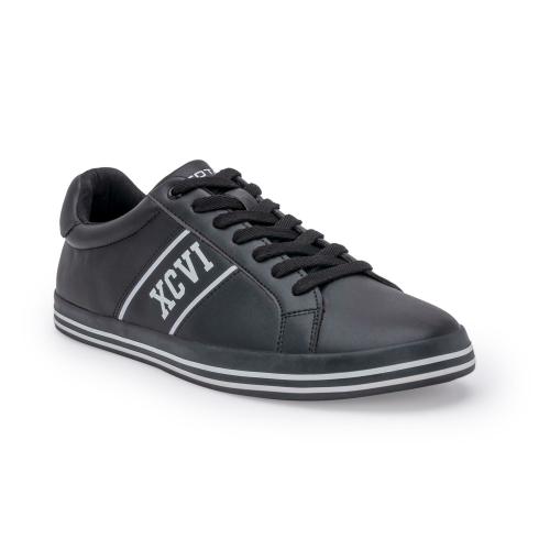 Red Tape Casual Sneakers for Men- Elevated Look, Lace-Up Comfy Black/White Sneakers