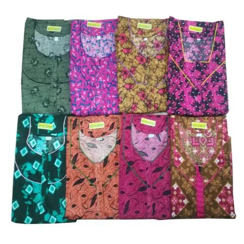 cotton XL nighty with pockets and pack of any 3 designs