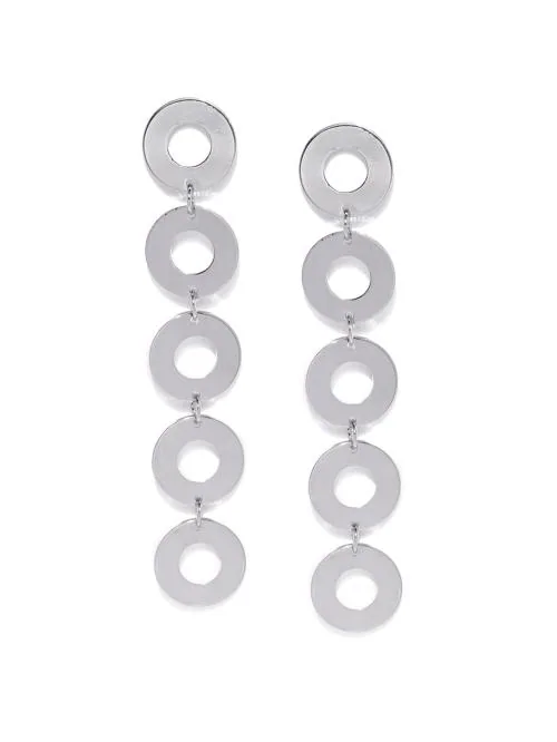 Ayesha Silver Silver Plated Drop Earrings For Women