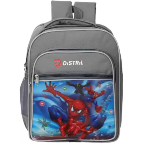 Distril Medium School Bag Kids'3D Cartoon, NUR,LKG,UKG,1st study, 25 L Backpack (Grey)