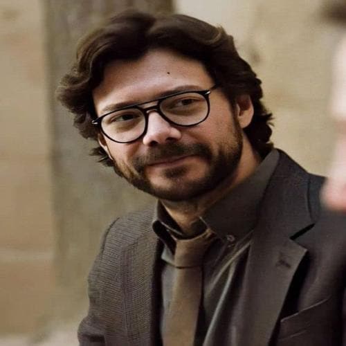 US DESIRE Money Heist Professor Glass Aviator Spectacle Frame Shine Black Medium Size 52mm