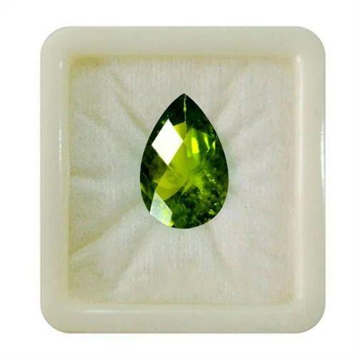 55Carat Natural Peridot at Wholesale Rate 6.25 Ratti 5.68 Carat Pear Shape Mani Stone Loose Gemstone 1 Pcs