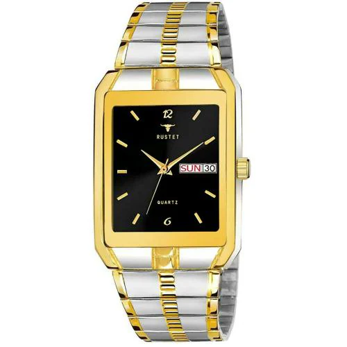 Rustet Analog Golden Watch For Men - Igpdualtone