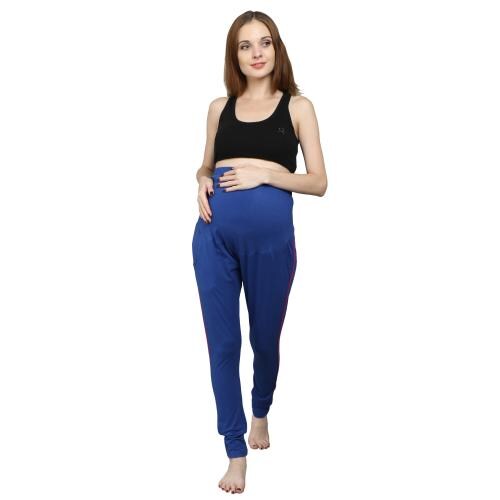 SILLY BOOM PRESENTS PEPSI BLUE COLOR YOGA PANT FULL LENGTH FOR PREGNANT WOMEN