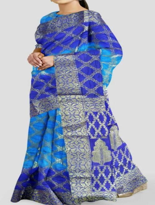YOGESH FASHION Women Bandhej Saree, Green Gharchola Saree, Jaipuri Bandhani Saree, Traditional Saree, Wedding Saree for Women