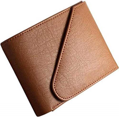 Classic World Men Tan Artificial Leather Wallet - Mini (7 Card Slots)