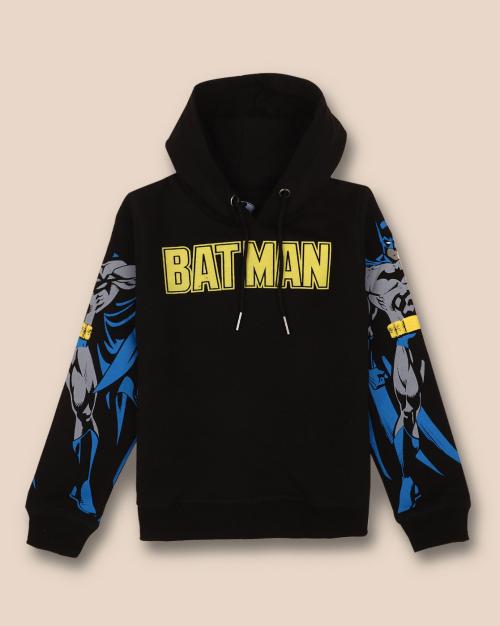 Kidsville Boys Batman Printed Black Sweater