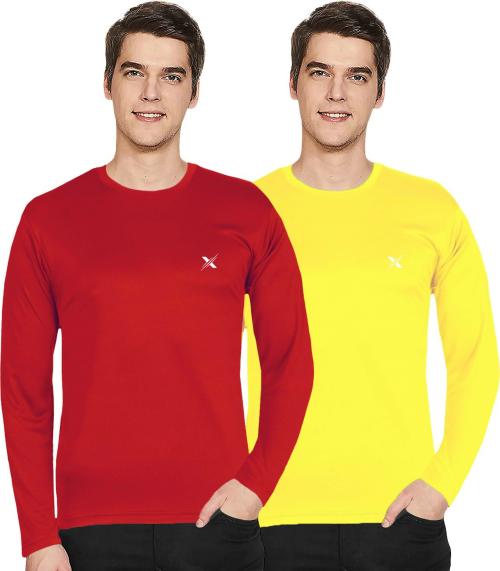Ftx Men Multicolor Solid Polyester Pack Of 2 T-Shirt ()