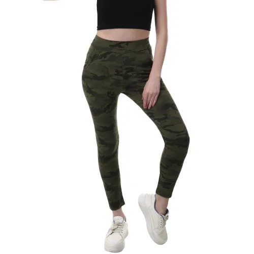 GulGuli Camouflage/Jeggings/ Army Pant For Teenagers/Girls/Women (Mehndi Green)