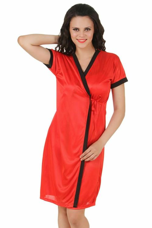 Fasense Women Satin Sleepwear & Nightwear Babydoll Slip Set