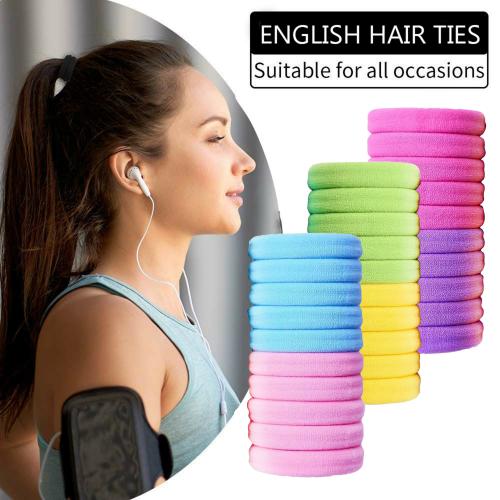 Undertree Premium 30 Pcs Multicolor Elastic Hair Ties Hair Ties Bands Rope  No Crease Elastic Fabric Large Cotton Stretch Ouchless Ponytail Holders -  JioMart