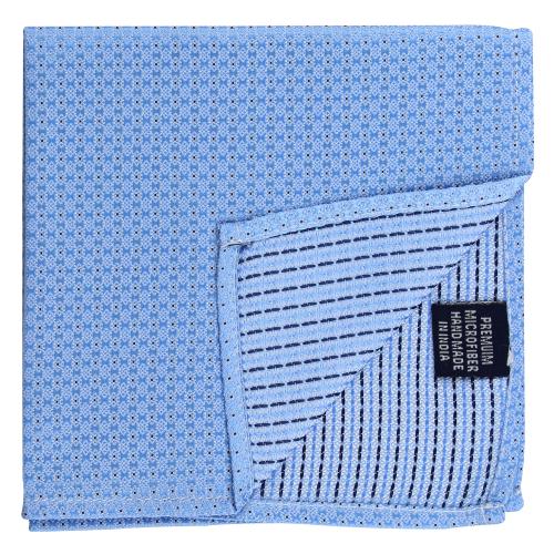 Kavove Glorious Cyan Polka Dot Pocket Square For Men