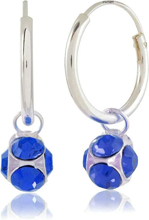 ELOISH 92.5 Sterling Silver Small Hoop Earrings for Kids and Girls
