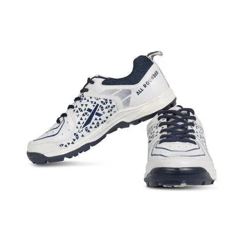 Vector X All Rounder Cricket Shoes (White-Navy)
