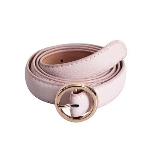 Lino Perros Womens Peach Faux Leather Belt
