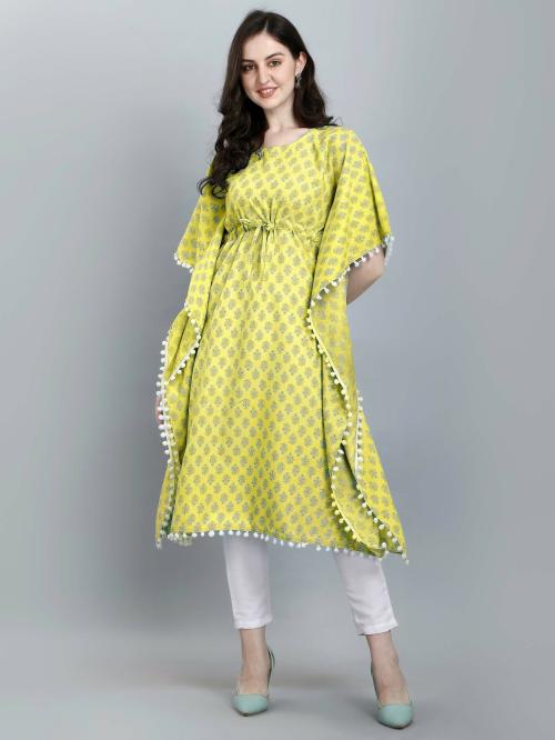 DIBAS Women's Free Size Kaftan kurta