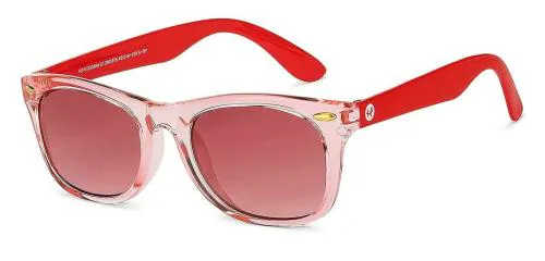 Hooper By Lenskart 100 Percentage UV Protected Full Rim Square Pink, Transparent Sunglass for Boys and Girls (5 to 8 Years)