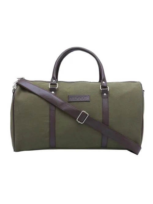 Buy Mboss Green, Brown Faux Leather Duffel Bag, 38 L Online at Best